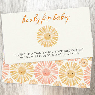 Begäran om Little Sunshine Baby Shower Bok Tilläggskort