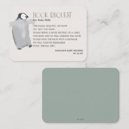 Begäran om mamma Bear Penguin Neutralt Baby Shower Tilläggskort