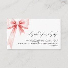 Begäran om modern Rosa Coquette Baby Shower Bokar Tilläggskort