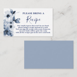 Begäran om Möhippa av blått Blommigt Tilläggskort