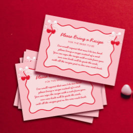 Begäran om Möhippa av körsbärsrecept för valentine Tilläggskort
