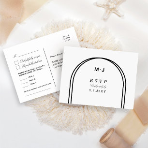 Begäran om Monogram White Black OSA Måltider Sång Vykort