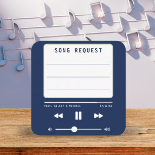 Begäran om Music MP3 Player Blue Bröllop Sång Tilläggskort