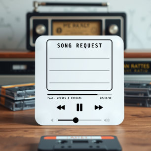 Begäran om Music MP3 Player White Bröllop Sång Tilläggskort