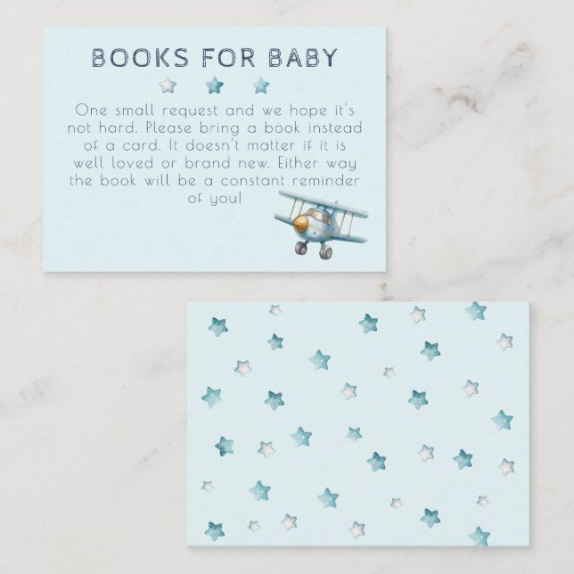 Begäran om Nalle Blue Bok för babyskor Tilläggskort (Fram/baksida)