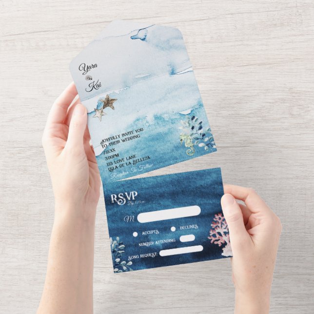Begäran om OSA Bröllop i Rustic Oceanen Sång (Avrivbar del)