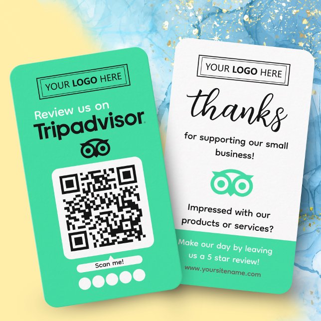 Begäran om översyn av trepartsrådgivare visitkort (5 star review tripadvisor)