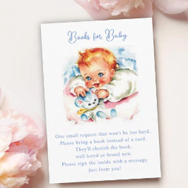 Begäran om Pastel Vintage Flicka Baby Shower Bok Tilläggskort