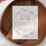 Begäran om Pastel Winter Wonderland Baby Shower Bo Tilläggskort<br><div class="desc">Den här Pastel Winter Wonderland Baby Shower Bok-ansökningskortet är en betäckande sockerplommonsaga, med en ren, minimalistisk vit bakgrund för svart och guldbrun text med handskrivet skript, som skapar ett enkelt och neutralt modernt stil. Denna klassiska arrangemang är sött förskönad med vackra julgranar av prydnadsföremål, polkagrisar, snöflingor, puff bollar och stjärnor,...</div>