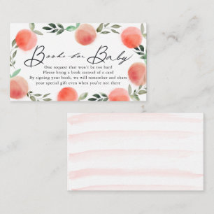 Begäran om Peach Wansen Baby Shower Bok Tilläggskort