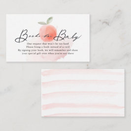 Begäran om Peach Watercolor Baby Shower Bok Tilläggskort