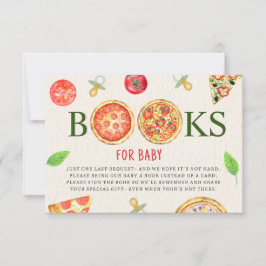 Begäran om Pizza + Nappar Baby Shower Bok Inbjudningar
