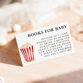 Begäran om Popcorn Baby Shower Bok Tilläggskort