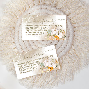 Begäran om Pumpkin Fall Baby Shower Bokar Tilläggskort
