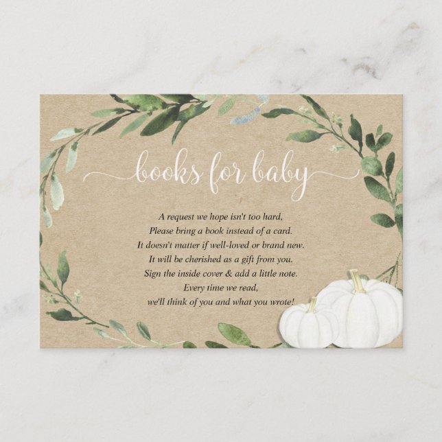 Begäran om pumpkin könsneutral kraftgreenery bok tilläggskort (Framsida)