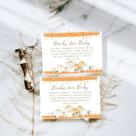 Begäran om Pumpkin Modern Fall Baby Shower Bok Tilläggskort