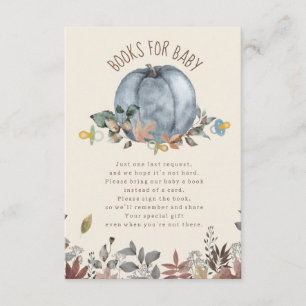 Begäran om Pumpkin Nappar Boy Baby Shower Bok Tilläggskort