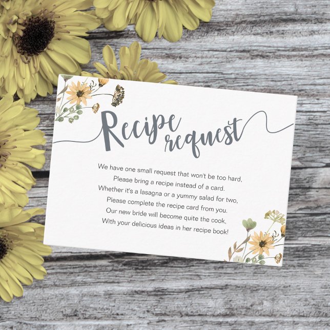 Begäran om recept för Fall Wildblommason Burk Tilläggskort (Skapare uppladdad)