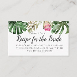 Begäran om recept för tropisk bröllopsfest tilläggskort