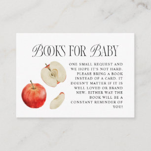 Begäran om Red Apple Baby Shower Bok Tilläggskort