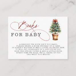 Begäran om Red Bow Julgran Baby Shower Bok Tilläggskort