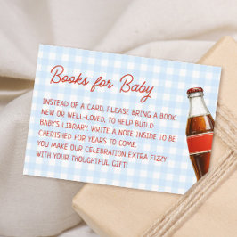 Begäran om redo till Pop Soda Boy Baby Shower Bok Tilläggskort
