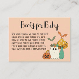 Begäran om Retro Halloween Baby Shower Bok Tilläggskort