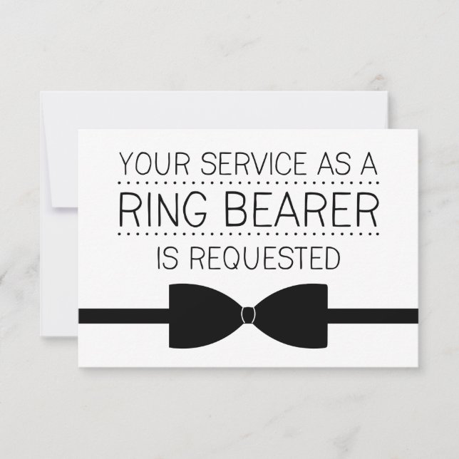 Begäran om ring Bearer | Marskalkar Inbjudningar (Framsida)