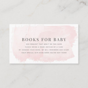 Begäran om Rosa av vattenfärgsbabykläder Bok Visitkort