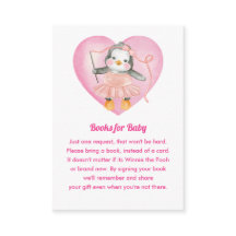 Begäran om rosa Girl Baby Shower Penguin Bok