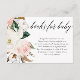 Begäran om rosa-magnolia-babydusch bok tilläggskort