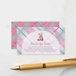 Begäran om rosa och lavender Pput Nalle Baby Bok Tilläggskort