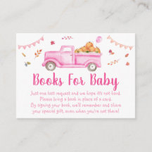 Begäran om rosa Pumpkin Lastbil Baby Shower Bok