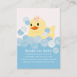 Begäran om Rubber Ducky Girl Rosa Baby Shower Bok Tilläggskort