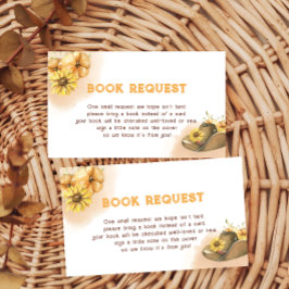 Begäran om Rustic Western Rodeo Baby Shower Bok Tilläggskort