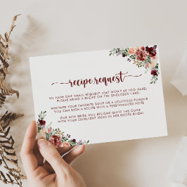 Begäran om rustik sommarblommig bröllopsrecept   tilläggskort