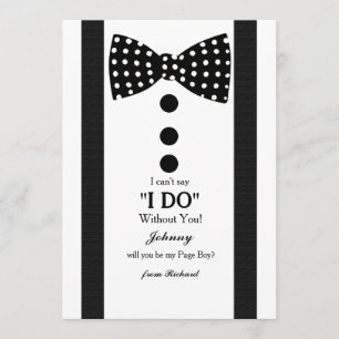 Begäran om sidpojke-kort inbjudningar