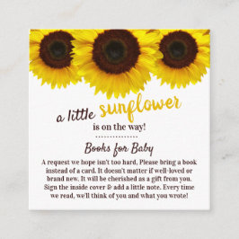 Begäran om Solrosbabyskor Bok Tilläggskort