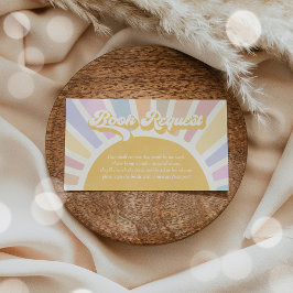 Begäran om Solskine Baby Shower Boho Sol Rosa Bok Tilläggskort