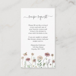 Begäran om stängning av recept för Rustic Autumn W Tilläggskort