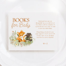 Begäran om Storybook Woodland Fox Baby Shower Bok Tilläggskort