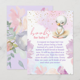 Begäran om svan Girl Baby Shower Bok Tilläggskort