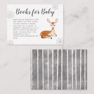 Begäran om Sweet Hjort Grått Winter Baby Shower Bo Tilläggskort
