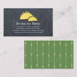 Begäran om Taco Baby Shower Black Chalkboard Bok Tilläggskort