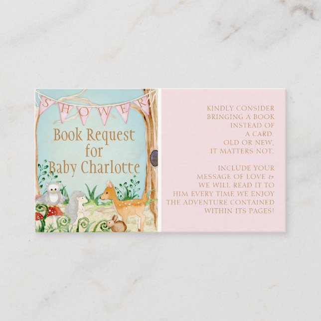 Begäran om träskog från Hjort Bok Visitkort (Framsida)