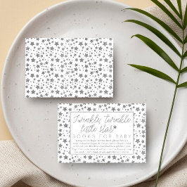 Begäran om Twink Twinkle Little Star Baby Showr Bo Visitkort