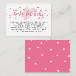 Begäran om Valentine Baby Shower Bok Tilläggskort