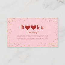 Begäran om Valentine Red Rosa Baby Shower Bok