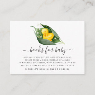 Begäran om vår Duckling Baby Shower Bok Tilläggskort