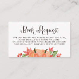 Begäran om vattenfärg Pumpkin och Maple Löv Bok Tilläggskort